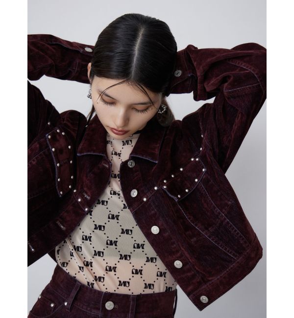 MURUA「フロッキーデニムジャケット」|デニムジャケット|