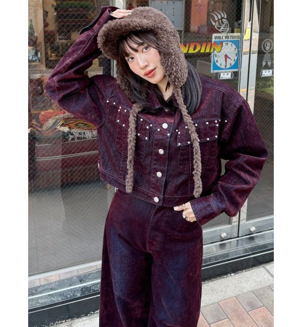 MURUA「フロッキーデニムジャケット」|デニムジャケット|