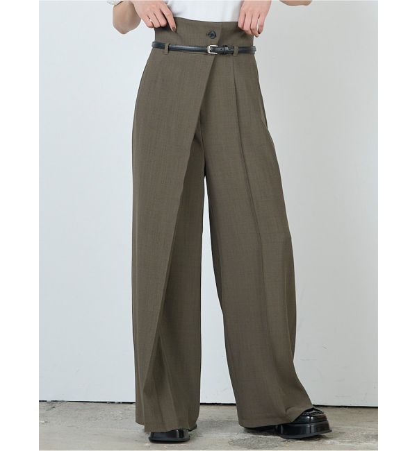 MURUA「ベルトハイウエストワイドパンツ」|その他|ブラウン