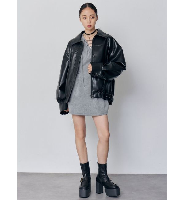 MURUA「2WAYカラーフェイクレザーブルゾン」|その他|