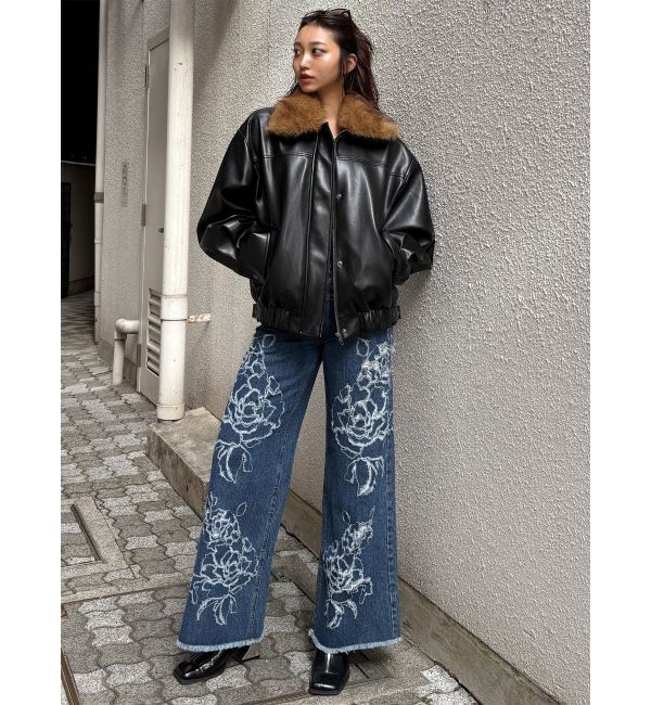 MURUA「2WAYカラーフェイクレザーブルゾン」|その他|