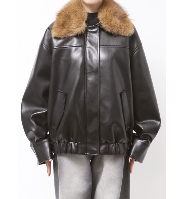 MURUA「2WAYカラーフェイクレザーブルゾン」|その他|