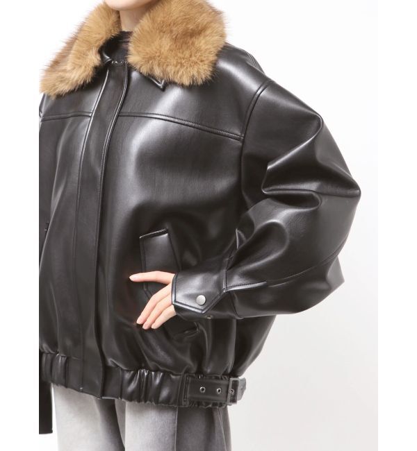 MURUA「2WAYカラーフェイクレザーブルゾン」|その他|