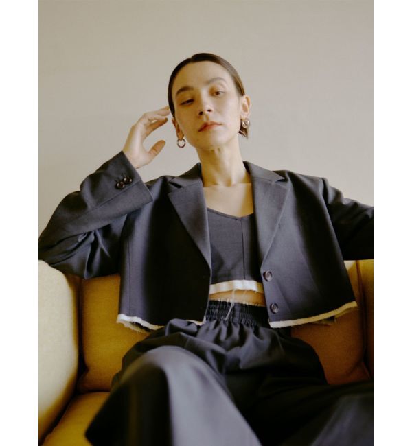 Ungrid「カットオフデザインショートジャケット」|テーラードジャケット|