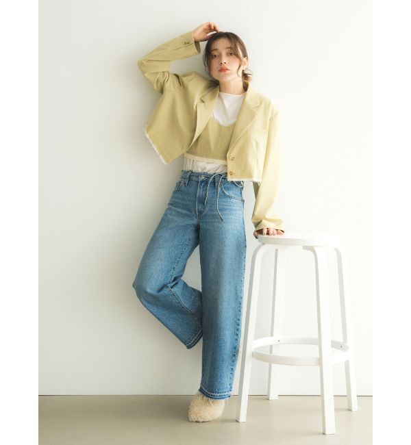 Ungrid「カットオフデザインショートジャケット」|テーラードジャケット|