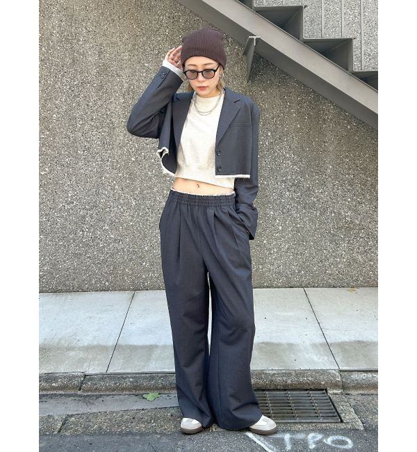 Ungrid「カットオフデザインショートジャケット」|テーラードジャケット|