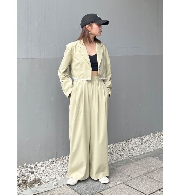 Ungrid「カットオフデザインショートジャケット」|テーラードジャケット|