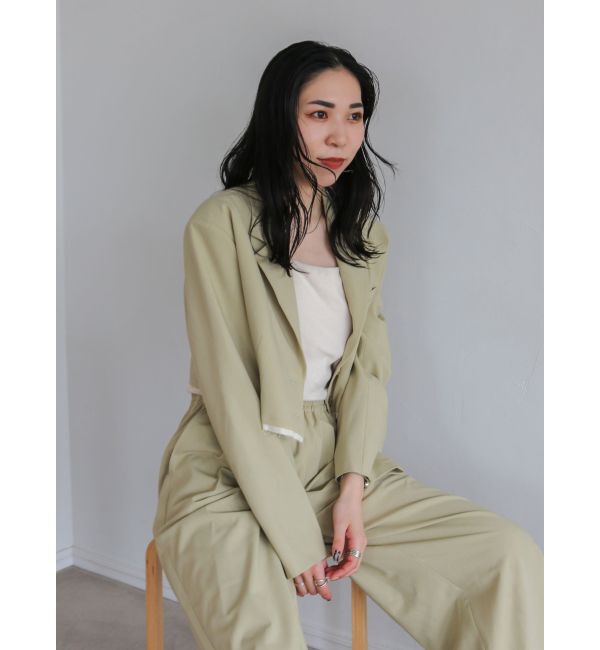 Ungrid「カットオフデザインショートジャケット」|テーラードジャケット|