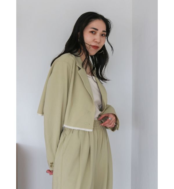 Ungrid「カットオフデザインショートジャケット」|テーラードジャケット|