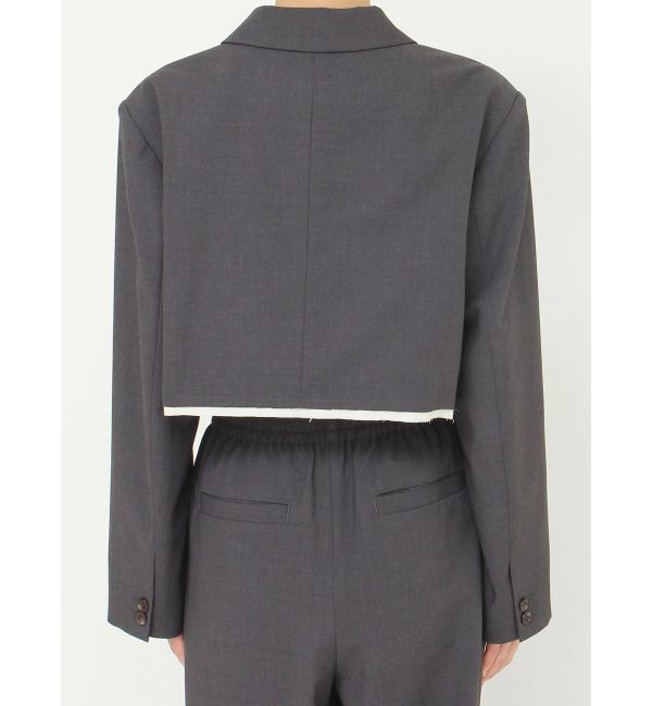 Ungrid「カットオフデザインショートジャケット」|テーラードジャケット|