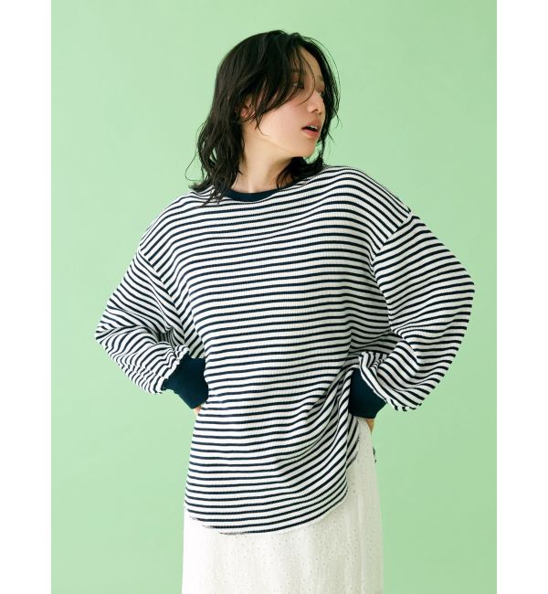 Ungrid「【WEB限定】スリーブボリュームワッフルロングスリーブTee」|Tシャツ・カットソー|