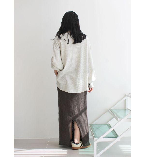 Ungrid「【WEB限定】スリーブボリュームワッフルロングスリーブTee」|Tシャツ・カットソー|