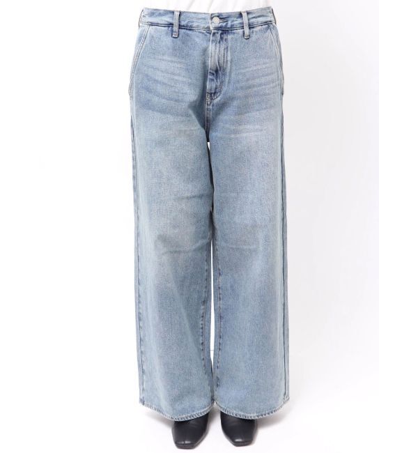 Ungrid「【WEB限定】ボタンデザインハイウエストストレートデニム」|デニム|