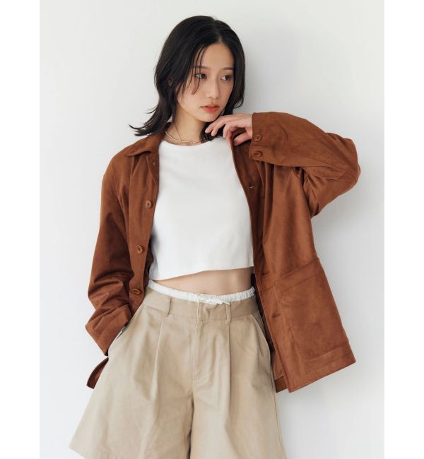 Ungrid「フェイクスウェードジャケット」|ブルゾン・スタジャン|