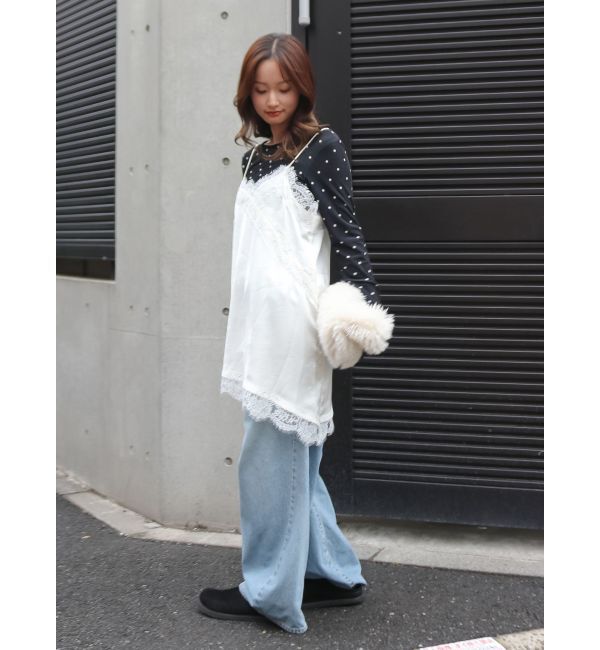 Ungrid「レースデザインキャミ」|キャミソール|