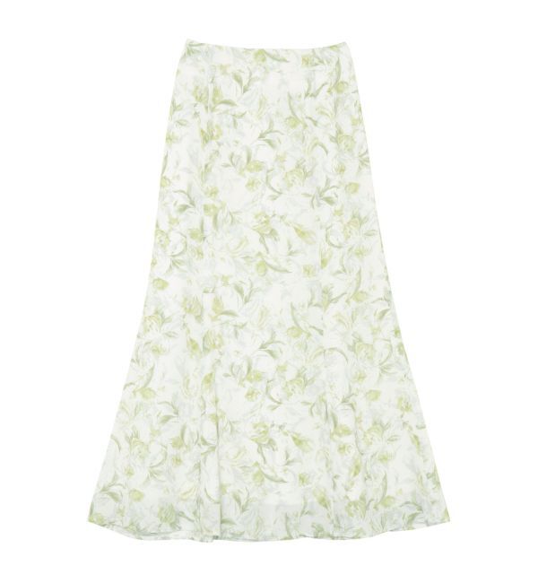 LAGUNAMOON「楊柳フラワーナローフレアスカート」|スカート|