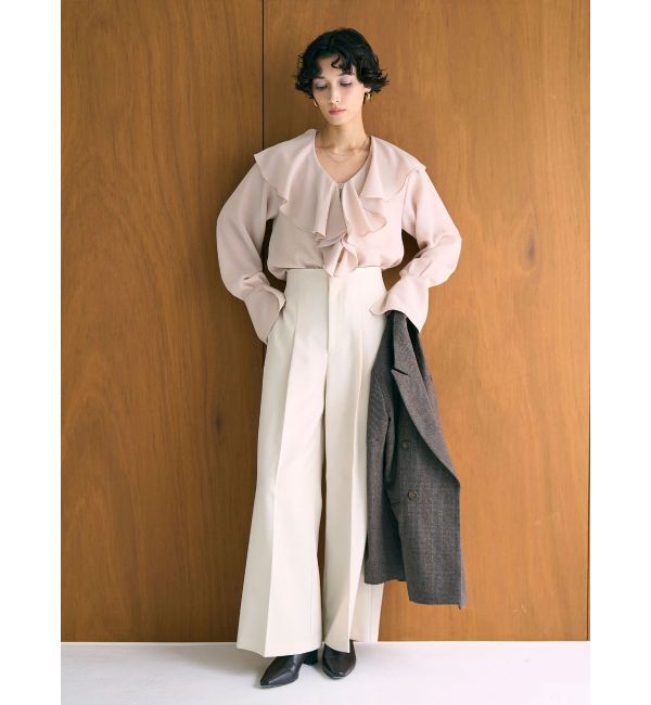 LAGUNAMOON「ウォッシャブルタックワイドパンツ」|その他|