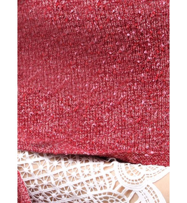 LAGUNAMOON「レーススリーブニットプルオーバー」|ニット・セーター|