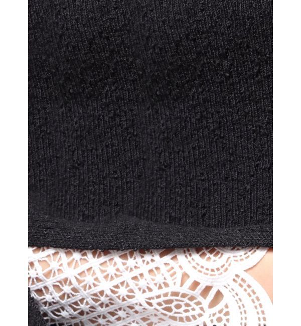 LAGUNAMOON「レーススリーブニットプルオーバー」|ニット・セーター|