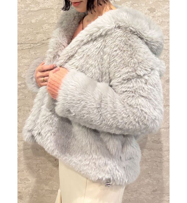 LAGUNAMOON「フェイクファーフーディコート」|その他|