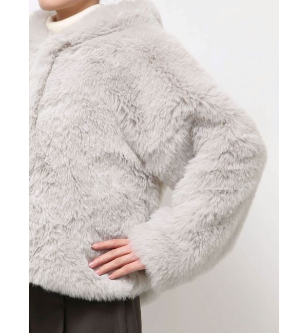 LAGUNAMOON「フェイクファーフーディコート」|その他|