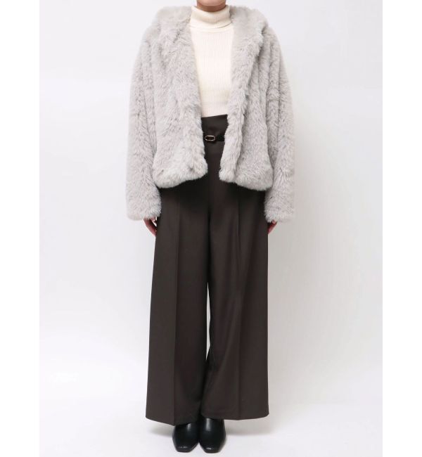 LAGUNAMOON「フェイクファーフーディコート」|その他|