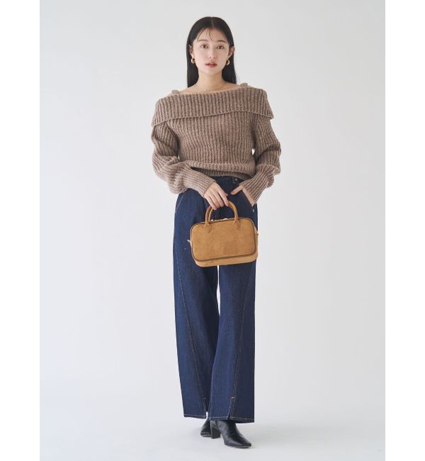 LAGUNAMOON「ワイドフレアデニムパンツ」|デニム|