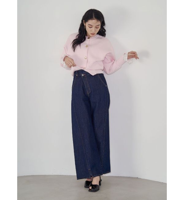 LAGUNAMOON「ワイドフレアデニムパンツ」|デニム|