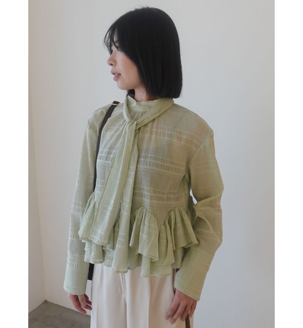 LAGUNAMOON「ボウタイボリュームヘムブラウス」|シャツ・ブラウス|