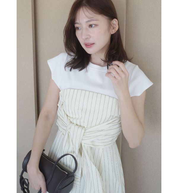 LAGUNAMOON「カットドッキングシャツレイヤードワンピース」|ワンピース|