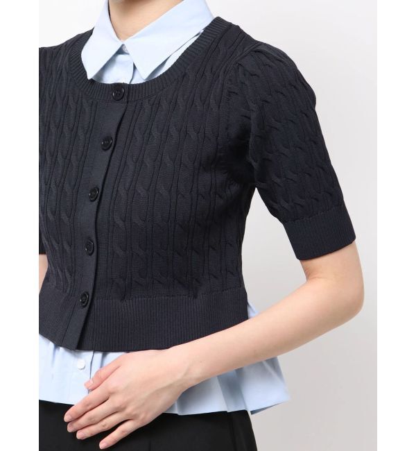 LAGUNAMOON「デタッチャブルペプラムニットカーディガン」|カーディガン|