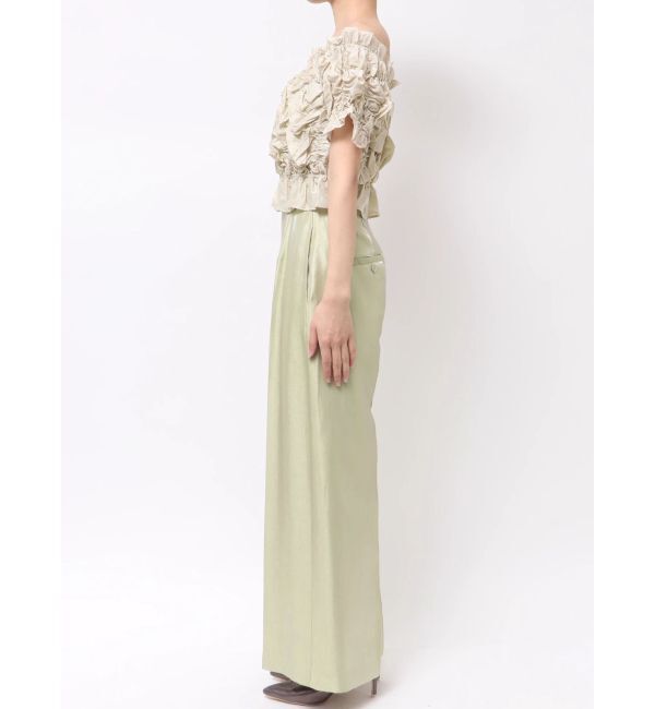LAGUNAMOON「LADYシャーリングブラウスパンツドレス」|ドレス|