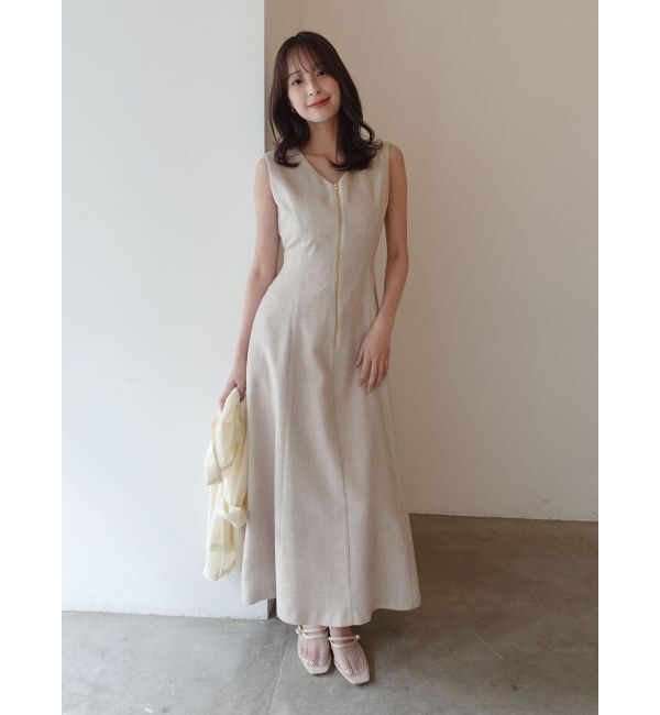 LAGUNAMOON「フロントZIPミックスカラーワンピース」|ワンピース|