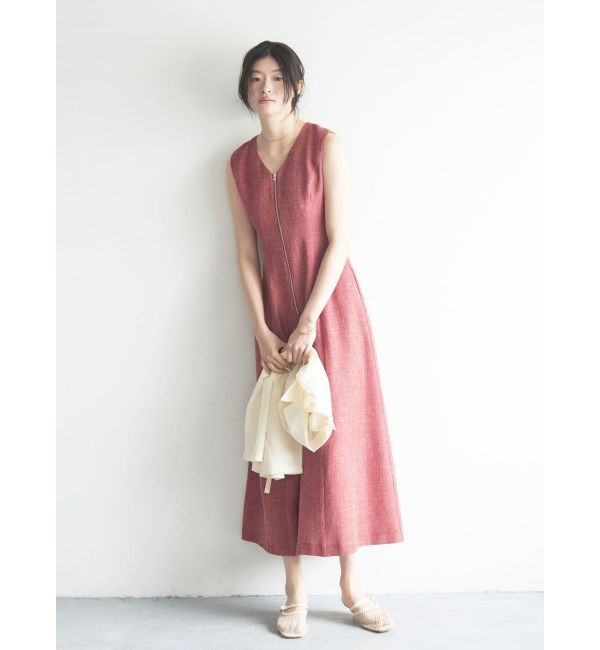 LAGUNAMOON「フロントZIPミックスカラーワンピース」|ワンピース|