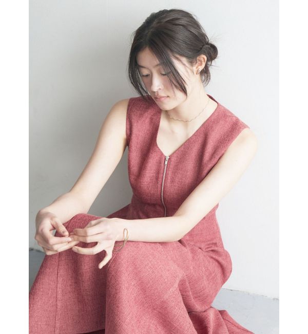 LAGUNAMOON「フロントZIPミックスカラーワンピース」|ワンピース|