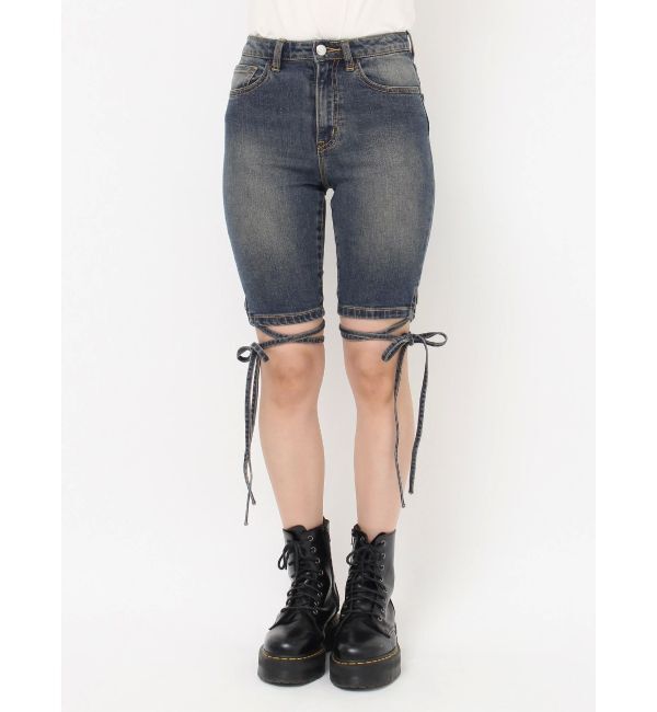 jouetie「ストレッチデニムバイカーパンツ」|デニム|