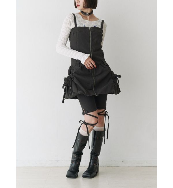 jouetie「ストレッチデニムバイカーパンツ」|デニム|