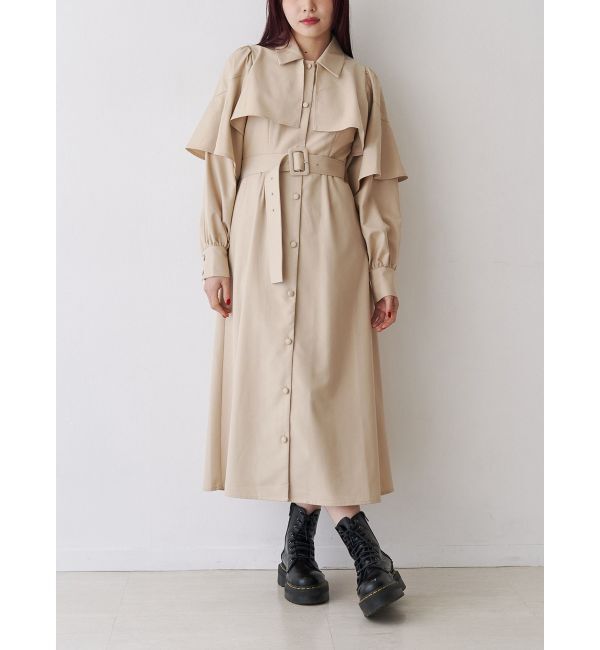 jouetie「ケープロングコートワンピース」|ワンピース|