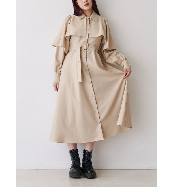 jouetie「ケープロングコートワンピース」|ワンピース|