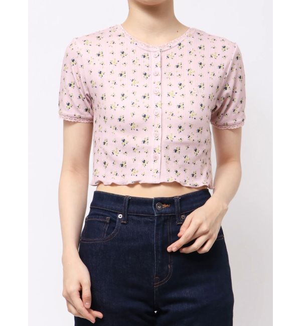 jouetie「フラワーカットカーデ【セット対応】」|カーディガン|