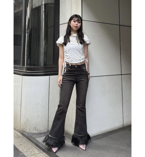 jouetie「ファードッキングフィットフレアデニム」|デニム|