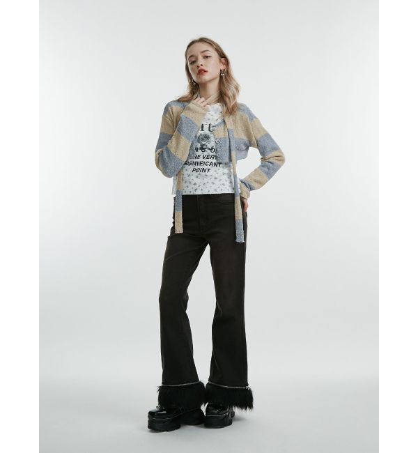 jouetie「ファードッキングフィットフレアデニム」|デニム|