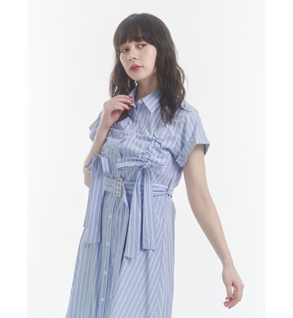 jouetie「ギャザーリボンシャツワンピース」|ワンピース|