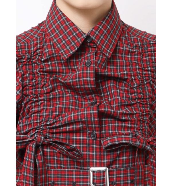 jouetie「ギャザーリボンシャツワンピース」|ワンピース|