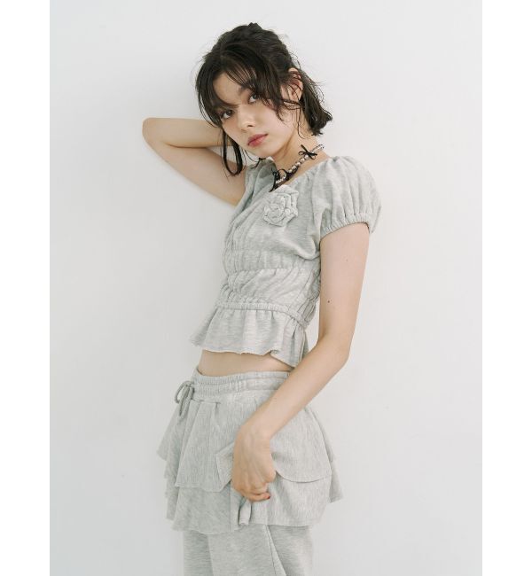 jouetie「コサージュギャザートップス」|Tシャツ・カットソー|