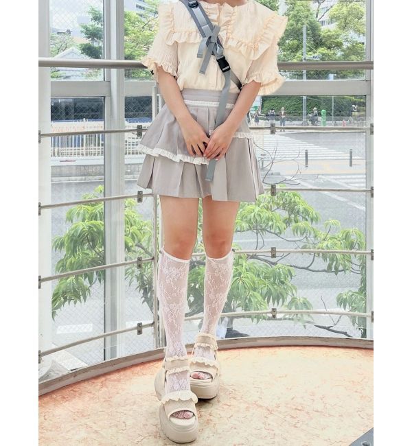 merry jenny「フリルレイヤードプリーツスカート」|スカート|