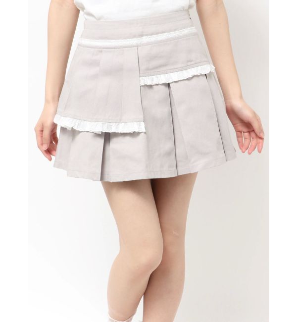 merry jenny「フリルレイヤードプリーツスカート」|スカート|