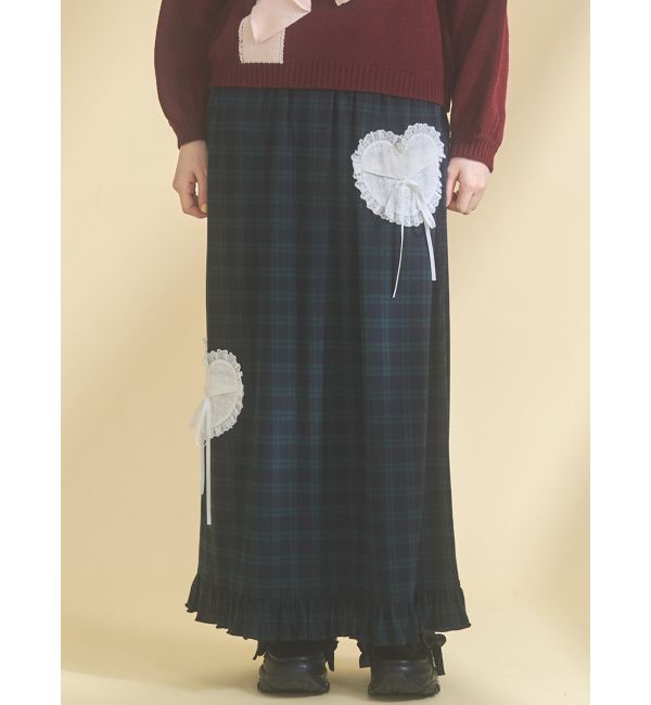 merry jenny「message heart skirt」|スカート|グリーン
