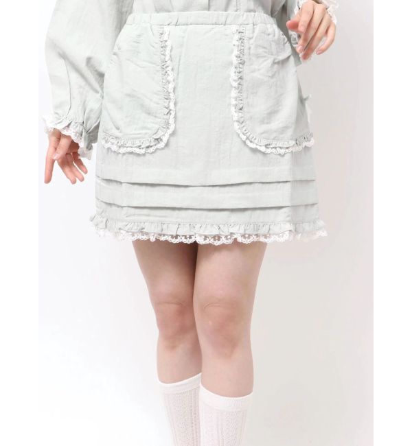 merry jenny「sugar frill ミニスカート」|スカート|アイスブルー