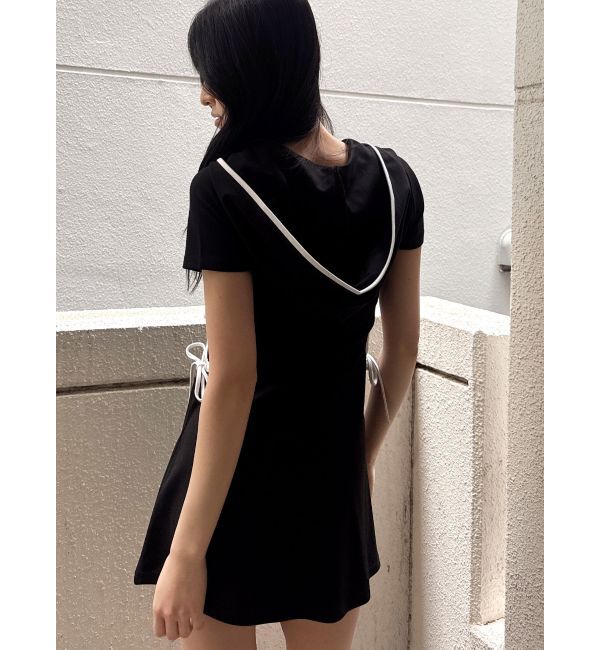 GYDA「GD SIDE OPENパーカーワンピース」|ワンピース|